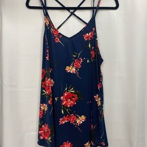 Papermoon Blue and Red Backless Camisole Top